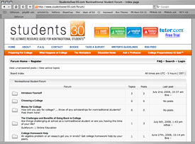 nontraditional student forum at StudentsOver30.com